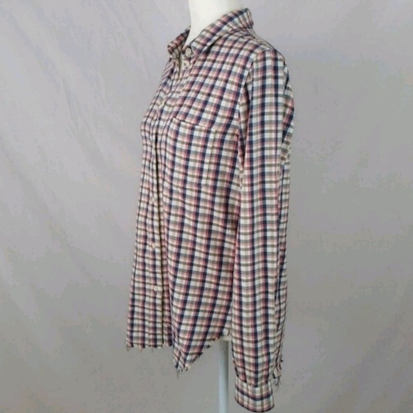 Madewell Palma Plaid Frayed Hem Flannel Button Down - Picture 4 of 6